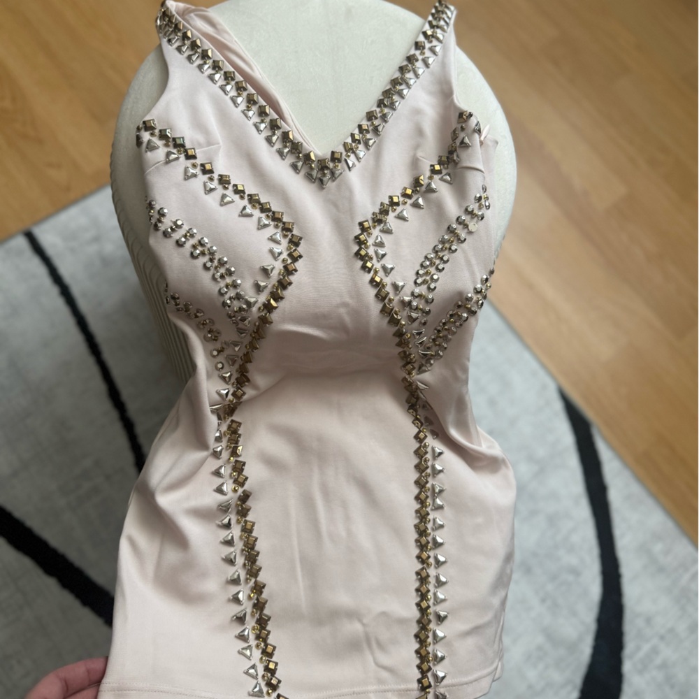 Bebe embellished mini dress